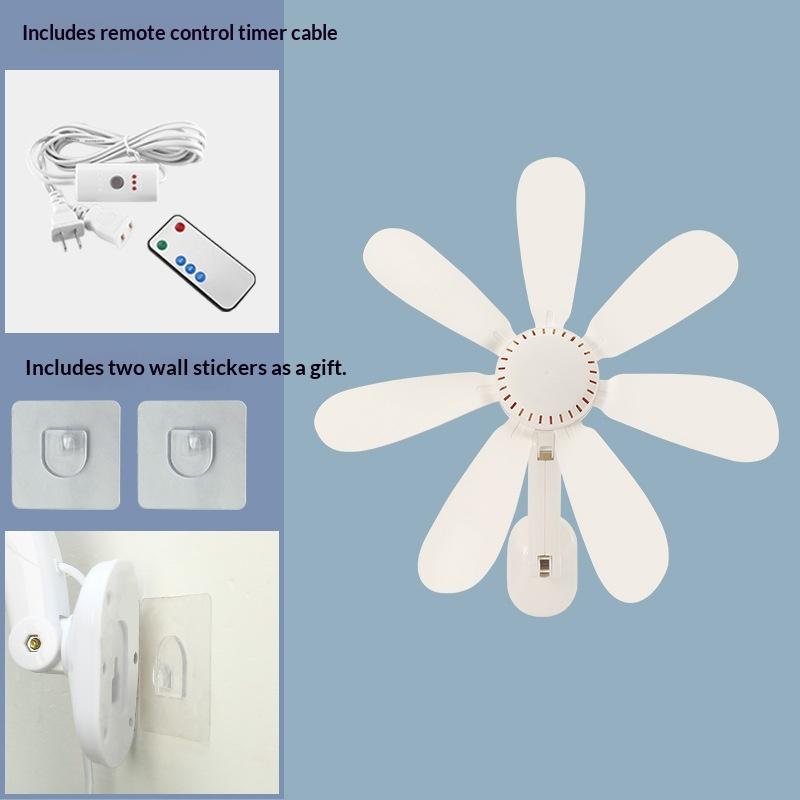 1 Set Quiet Corner Fans 16.5-Inch Wall Mount Fan With Remote And Timer Small 5V Usb Fan For Bedroom Kitchens