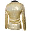 Charm Men's Casual One Button Fit Suit  Coat Jacket Sequin Party Top