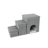 Foldable Three-Layer Storage Box Dog Steps with Nest for Small Pets
