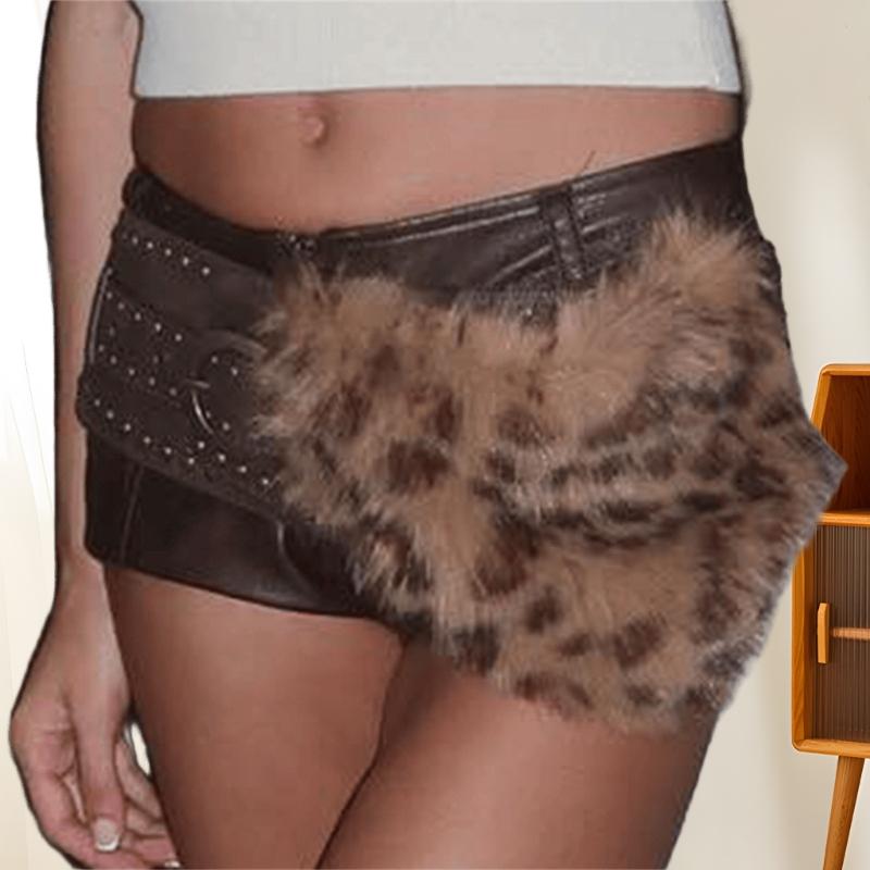 Plush Leather Waist Cincher Fashionable Vintage Waistband Hiphop Jeans Belt for Jackets and Dresses