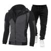 Mens Sport Tracksuit Long Sleeve Hooded Top Pants Casual Athletic Set Winter
