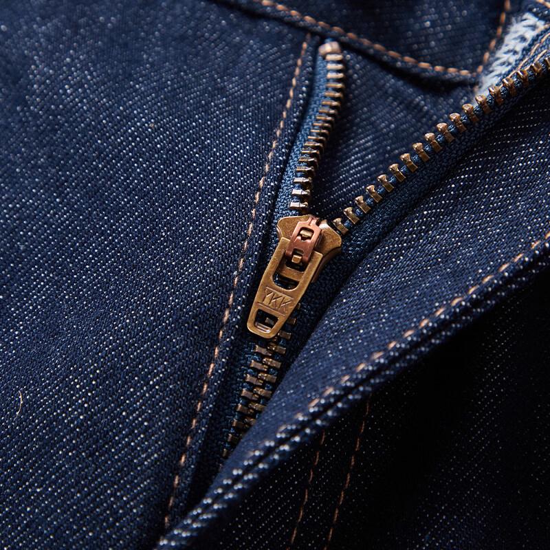 Xiangying Women's Retro Blue Straight-Leg Denim Jeans