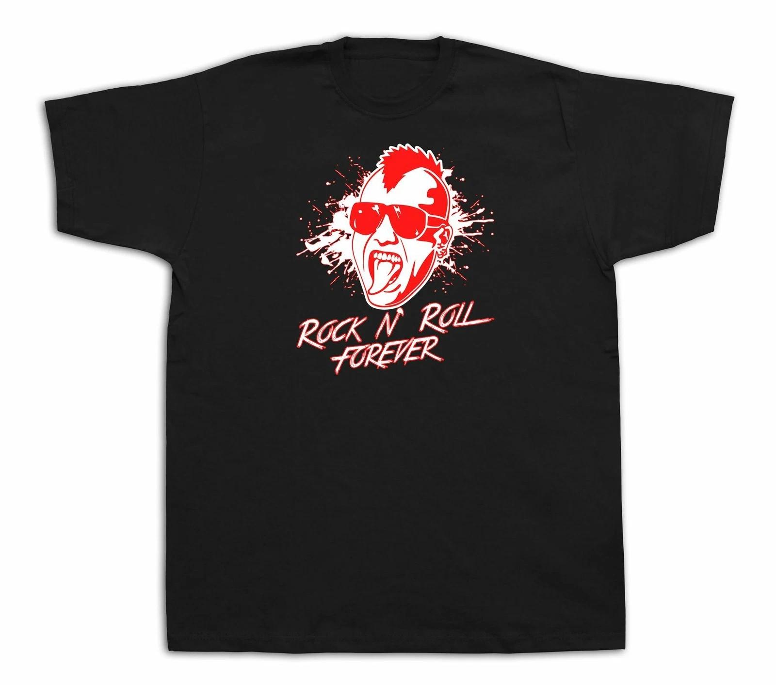 Mens Tee shirts T-shirt print Rock Forever Music Love Life Excitement S