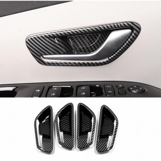 Inner Door Handle Bowl Panel Cover For Hyundai Tucson - ABS Carbon Fiber