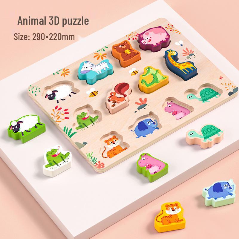 Montessori Shape Matching Puzzle Board for Infants, 1-2.5 Years Old