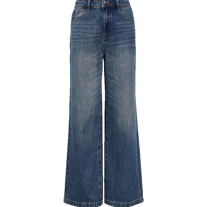 

VEROMODA Women s High-Waist Loose Washed Distressed Jeans M