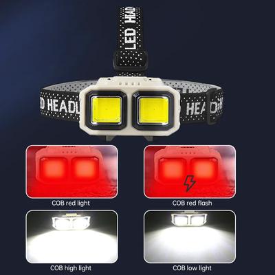 Powerful LED Headlamp 4 Lighting Modes USB Rechargeable Head Flashlight Outdoor Super Bright Camping Fishing Emergency Headlight