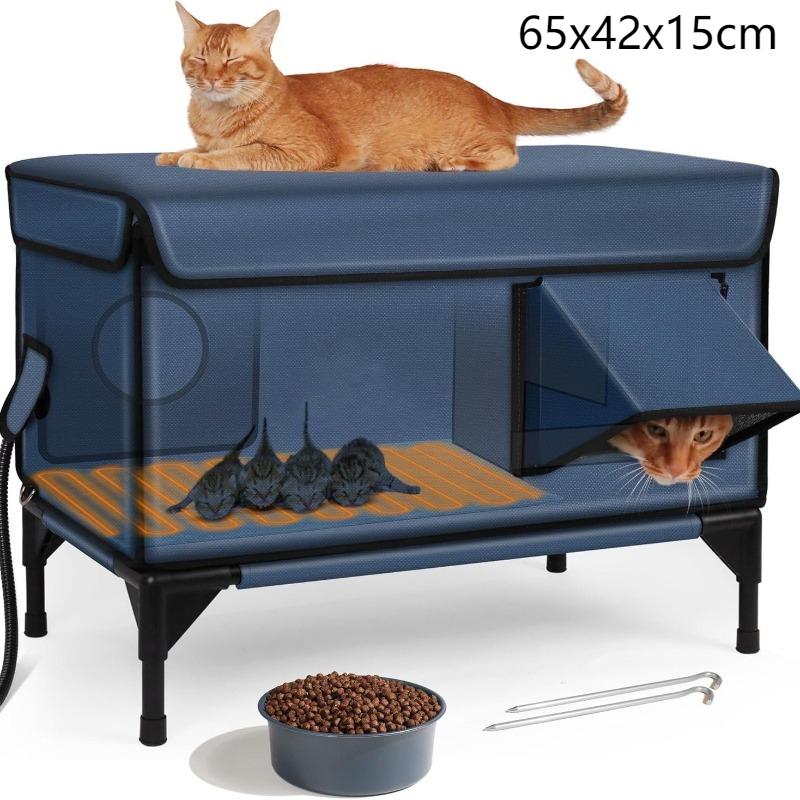 Outdoor Heating Insulation Cat House Waterproof Folded Keep Warm Cat Delivery Room Insulated Rain Pet Fence Cat Tent Supplies