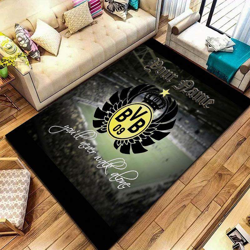 Borussia Custom Name Carpet Rug for Living Room Bedroom Home Sofa Decoration,Kids play Non-slip Floor Mat