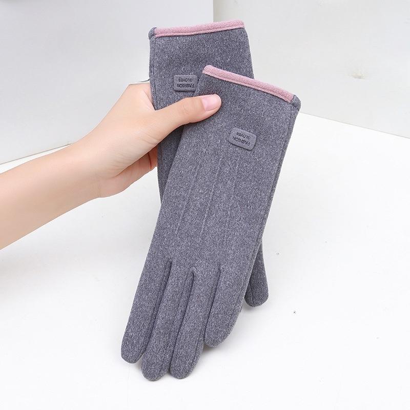 

Windproof Touchscreen Cycling Gloves: Warm German Velvet, Plus Velvet, Unisex Korean Style for Autumn and Winter One Size