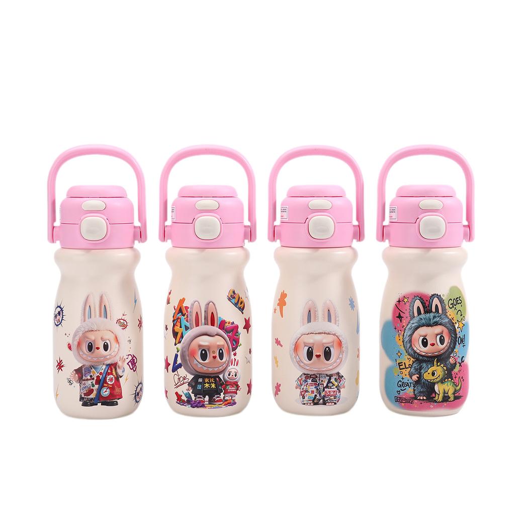 Tasse Thermos en Acier Inoxydable 316 Mignonne Dessin Animé Tasse Étudiante Grande Capacité Double Boisson Tasse à Eau pour Enfants