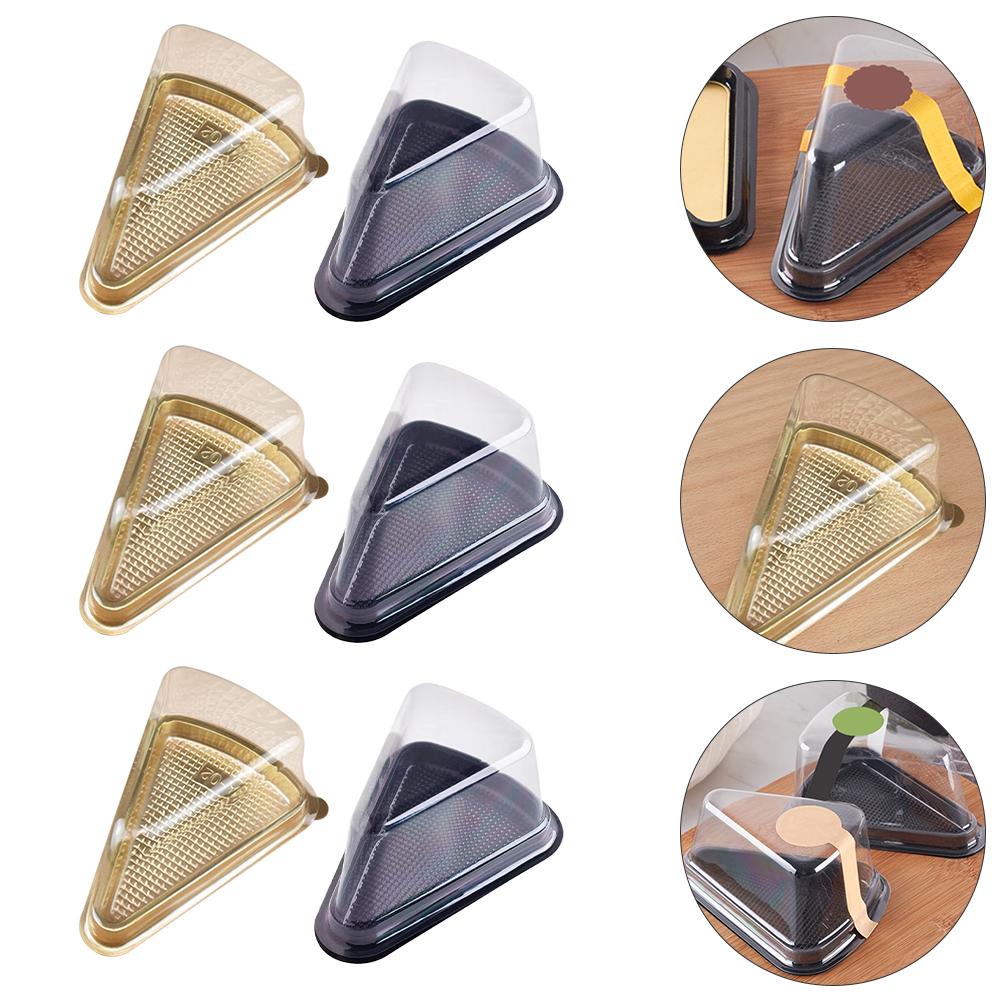 40 Pcs Cake Stand with Lid Packing Box Triangular Cupcake Containers Holder Packaging Boxes Cover