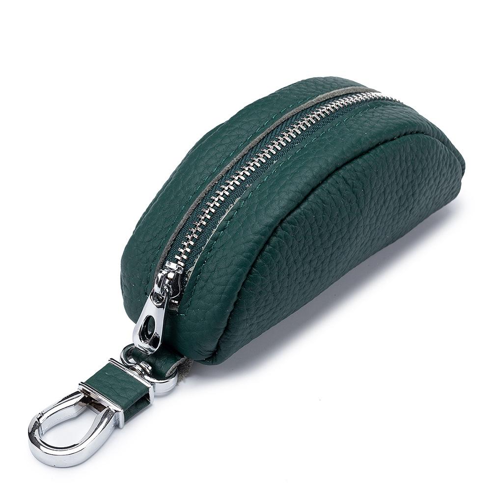 Pillow key bag Multifunctional women's zipper Soft leather, practical and creative lipstick Change coin bag Key bag Men