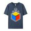 Speed Cubing Puzzle Cube Timer Graphic T Shirts Men Oversized ClassicShort Sleeve Tee