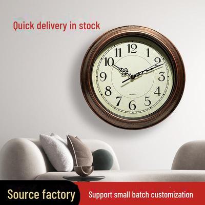 Severské Retro Tiché Křemenné Nástěnné Hodiny - Kreativní Bezhlučný Design s Křížovým Zrcadlem pro Obývací Pokoj