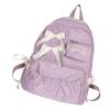 4XFF Japanese Anime Nylon School Bag for Teen Girls with Bows Preppy Large Backpack