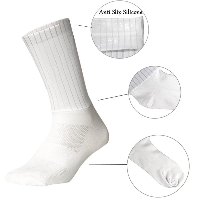 Cycling Socks Aero Anti Slip Silicone Sports Bike Socks Men Breathable Mesh Running Racing Bicycle Socks MTB Calcetines Ciclismo