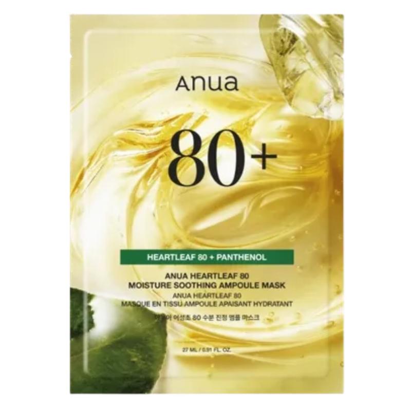 

ANUA Heartleaf 80 Moisture Soothing Ampoule Mask 27ml 27ml 1pcs