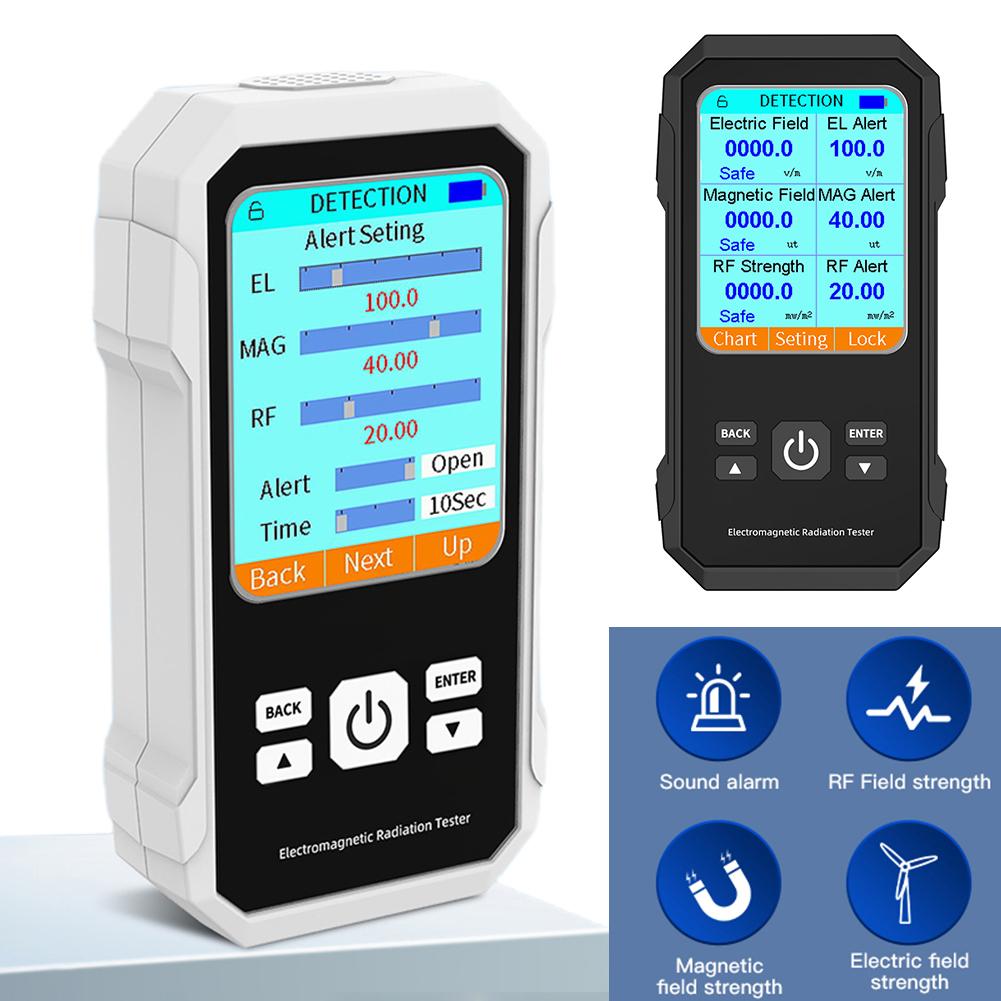 VTER2 Electromagnetic Radiation Tester Sound Alarm EMF Meter Electromagnetic Radiation Detector for Home&Office EMF Inspections
