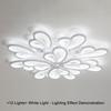 Lampa Sufitowa LED w Kształcie Kwiatu Ściemniana Nowoczesna Lampa Miękkie Światło Ochrona Oczu Lampka Nocna Artystyczne Oświetlenie Salonu w Kształcie Serca