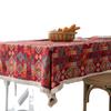 Table Cloth Ethnic Atmosphere Decoration Tablecloth Red Jacquard Dining Table Cloth Christmas Thick Tablecloth