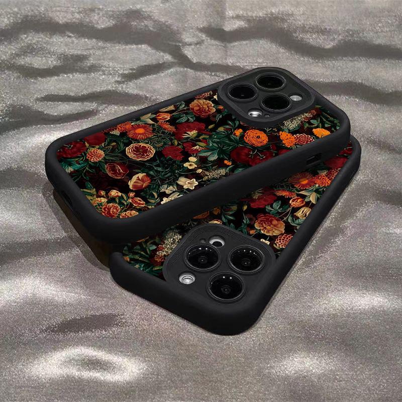 Vintage Floral Soft Phone Case for Xiaomi Mi 15 14T 14 13 12 12T 11 Lite Poco X7 X6 X5 F5 F6 Pro Garden Pattern Shockproof Cover