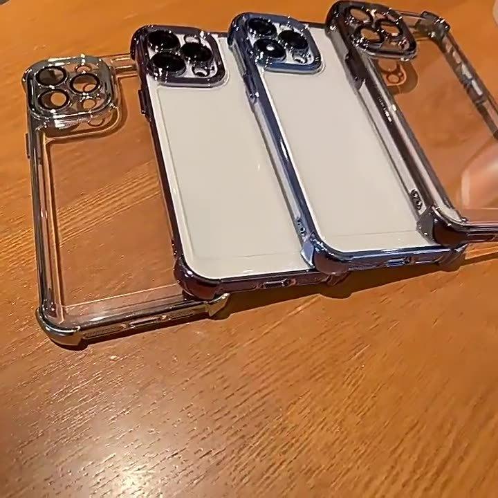 Applicable To vivoX300 Mobile Phone Case, Transparent Electroplated Silicone Y500 Four-corner Airbag Anti-drop Cover 35Y78S19 All-inclusive