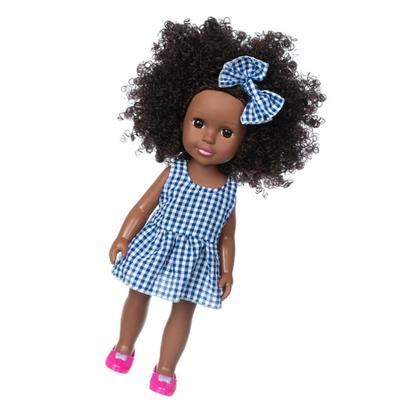 Life Like Reborns African Girl Doll for Kids Black Toddler Doll That Looks Real with Afro Hair Fashion Dress for Parent