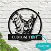 Exclusive Deer Hunting Metal Wall Art Custom Nameplate Modern Home Decor Gift