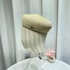 Solid Women's Straw Pillbox Hat Structured Crown Painter Hat New Round Dress Hat  Formal Occasions