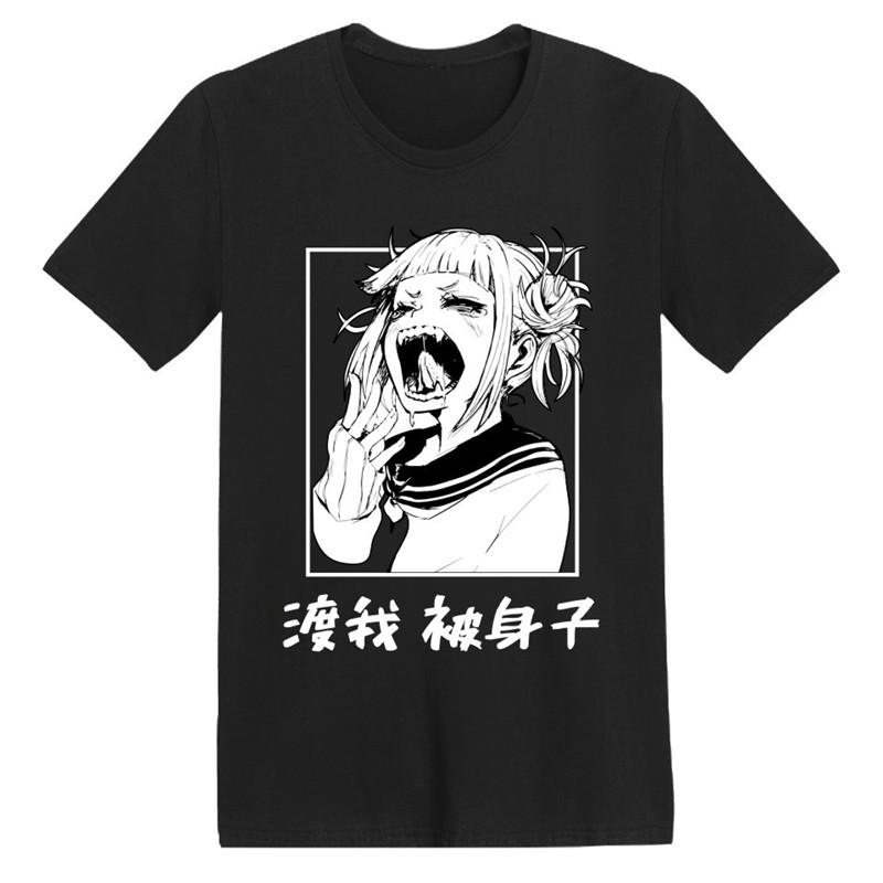 

My Hero Academia Смешная мультяшная футболка Мужчины Boku No Hero Academia Аниме футболка Химико Тога Графическая футболка Манга Top Tees Male