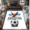 Tappeto in Flanella Stampato Squadra Nazionale di Calcio Argentina Antiscivolo Morbido Poliestere Tappeto per Pavimento Tappetino Decorativo per Interni per Camera da Letto Soggiorno Divano