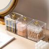 Transparent Storage Box Acrylic Makeup Organizer Cotton Swabs Container Cosmetic Jewelry Cotton Pad Storage Box For Bathroom