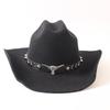Popular European and American Classic Imitation Cashmere Felt Hat, Men's and Women's Fashion Seamless Edge Western Cowboy Hat