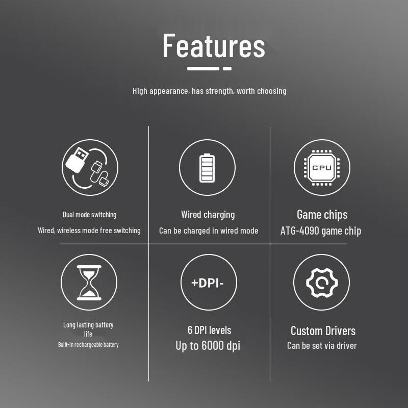 Dareu EM905 PRO Wrangler Dual-Mode Gaming Mouse