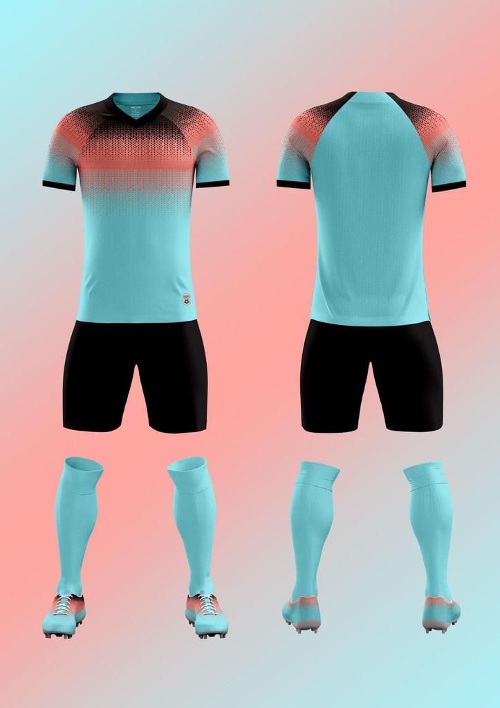 Unisex Soccer Uniform Set Adult Kids Short Sleeve Training Uniform Jersey Diy