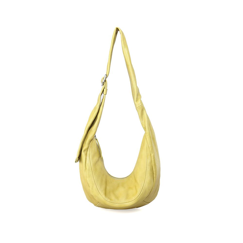 Simple Style Dumpling Bag Women's Leather Bag Fashion Trend Messenger Bag Commuter Shoulder Bag