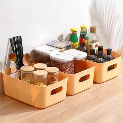 RAIN QUEEN Storage Baskets, Storage Boxes, Trinket Boxes, Polypropylene Cases, Set of 8, Multicolored, Small Item Organizers, Desktop Storage Cases wi