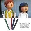 5pcsCelsiusset Silicone Soft Head Clay Pottery Moulding Pen   Craft Tool (Large)
