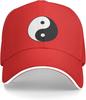 Yin Yang Baseball Cap Adjustable Polyester Casual Sun Protection Baseball Hat for Adults