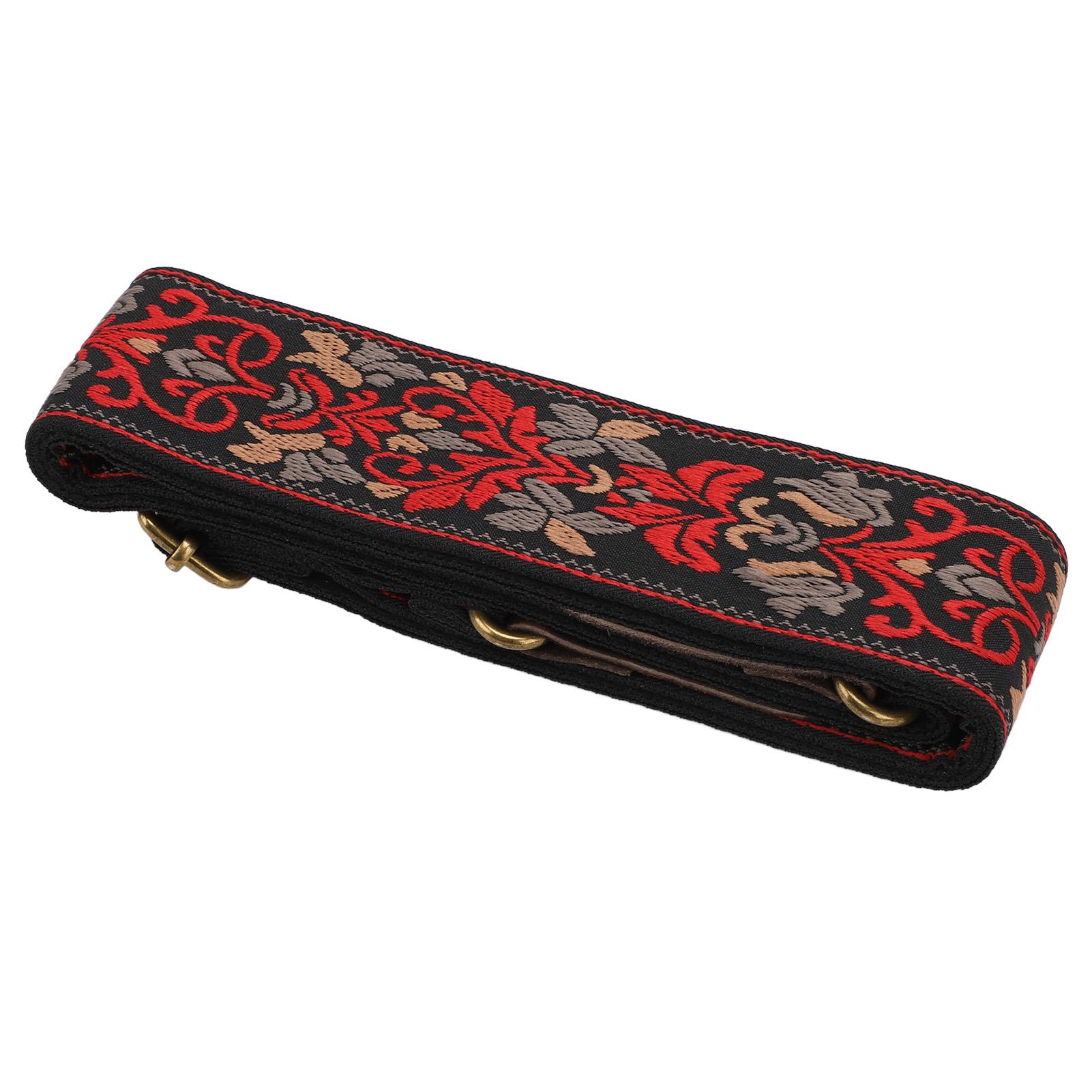 

Guitar Strap Thickened and Widened Multifunctional Unique Jacquard Embroidery Guitar Strap Black чёрный