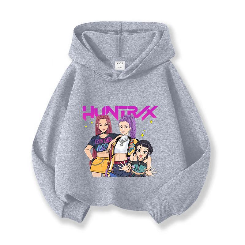 2025 Hot Anime K-Pop Loveliness Demon Hunters Thickened in Autumn and Winter  Harajuku Hip Hop  Hoodie