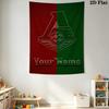 Name Custom FC Lokomotiv Moscow Wall Tapestry Aesthetic Wall Hanging Printed Fabric Blanket Decorative Tapestries for Bedroom Living Room Home Decor