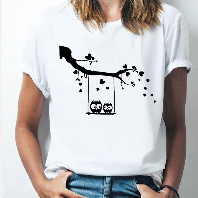 Women Tshirt Drink Coffee Cartoon Bear Print Harajuku Summer Tshirts Casual O-Neck Short Sleeve Tops Tee T Shirt Custom T-Shirt