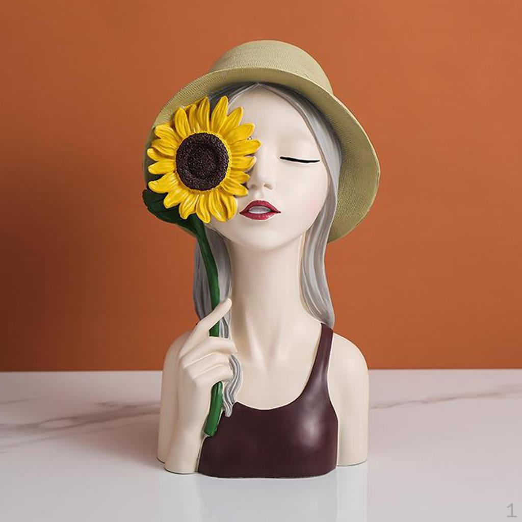 

Girl Figurine Creative Ornament Resin Sculptures and Statues Decor Housewarming Gift красный
