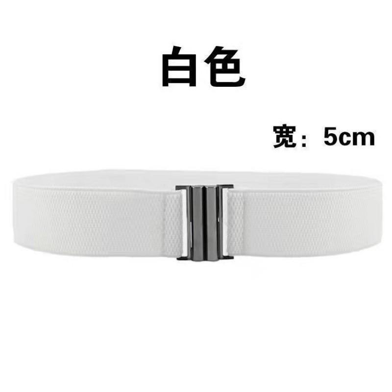 Fashionable Korean Style Women's Versatile Black And Purple Elastic Waist Belt For Dresses