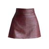 A-line High-Waisted PU Leather Skirt - Short, Sexy & Versatile for Women, 2025 Autumn/Winter Fashion
