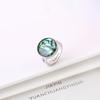 Minimalist Colored Shell Square Round Heart Shape Open Adjustable Ring Fashion for Women's Girls' Party Vacation Jewelry Gift