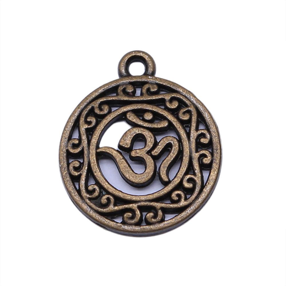 Om Lotus Charms Sports Pendants For Spiritual Yoga Themed Jewelry
