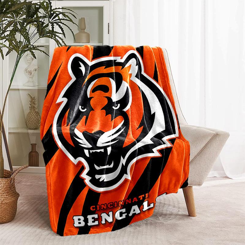 1pc Blanket - Cincinnati Bengals LOGO Print Design, Lightweight Blanket for Sofa, Bed- Soft &Warm, Gift for All Seasons